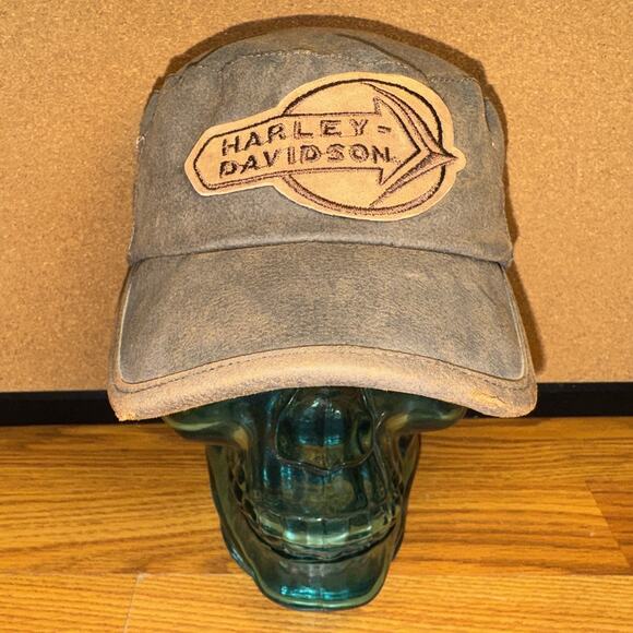 Vintage Harley Davidson Genuine Motor Clothes Brown Hat Size S - Picture 1 of 6